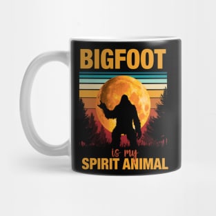 Bigfoot Is My Spirit Animal Vintage Mug